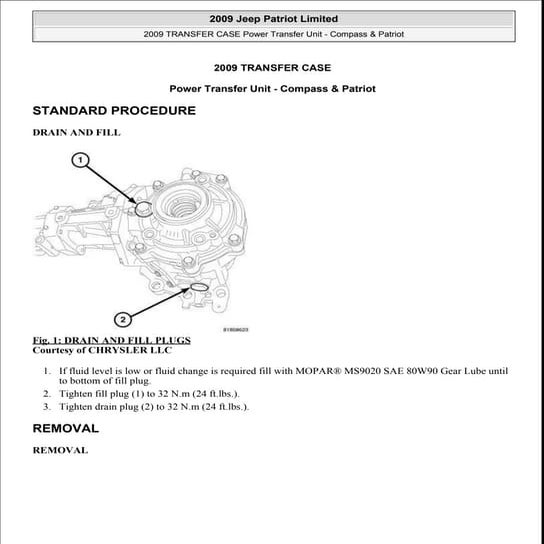 Manual reparacion Jeep Compass - Patriot Limited 2007-2009_Transfer case