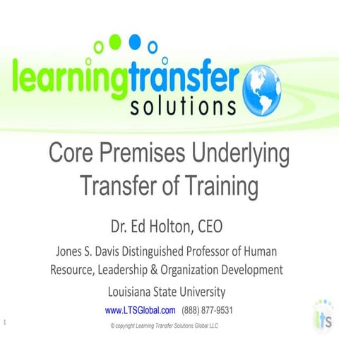 Learning transfer premises