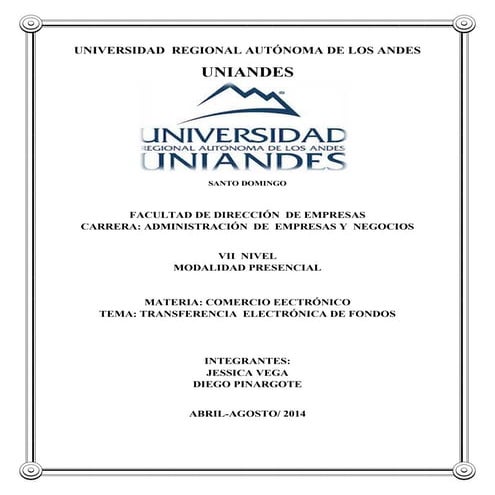Transferencia  Electrónica de Fondos (TEF)