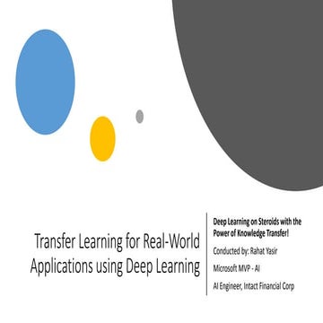 Transfer learning with real world applications in deep learning | PPTX ...