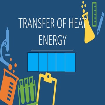 Transfer of heat energy 