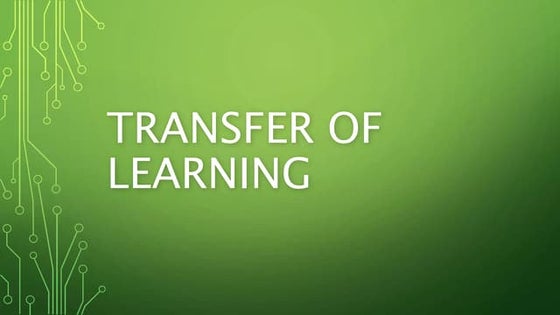 Transfer of learning | PPT