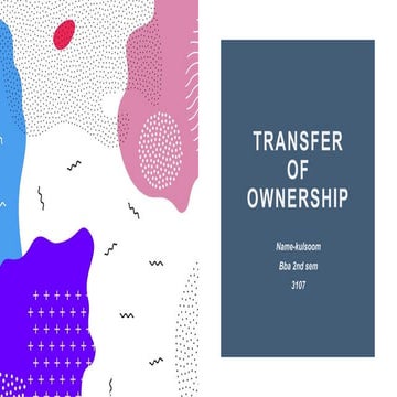 Transfer of ownership ... Bba ,b.com,mba.. | PPTX