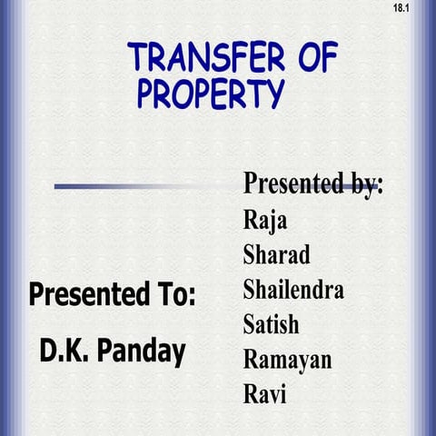 Transfer of property