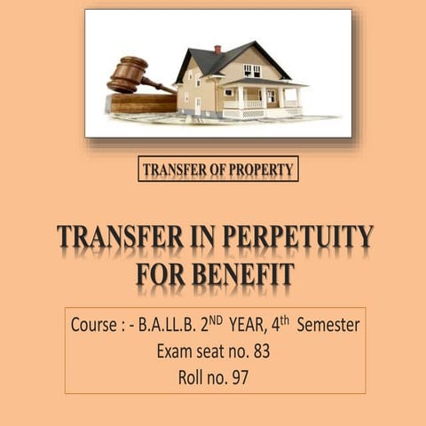 Transfer of property | PPT