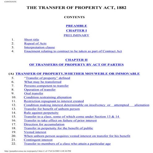 Transfer of property 1882