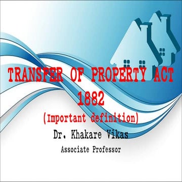 Transfer of property act definitions