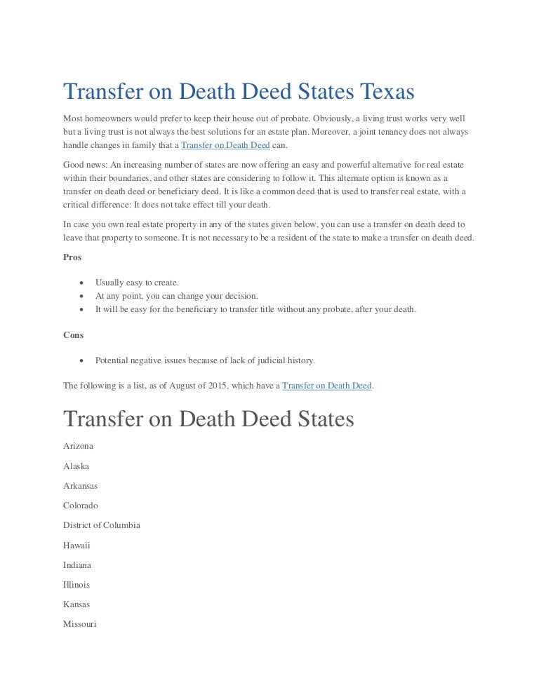 transferondeathdeedstatestexas 150820054116 lva1 app6891 thumbnail 4 jpg cb 1440049326 beneficiary deed arizona form