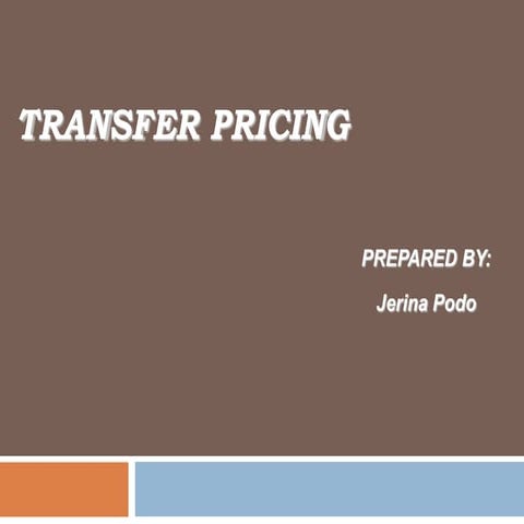 Transfer pricing 