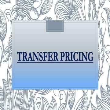 Transfer pricing