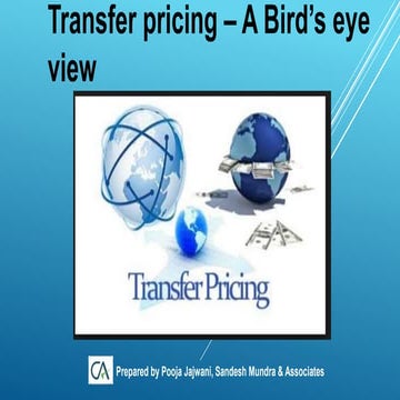 Transfer pricing a bird's eye view