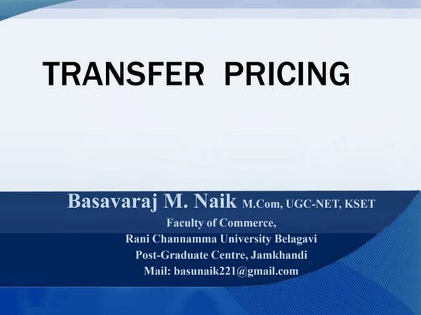 Transfer Pricing transfer-pricing