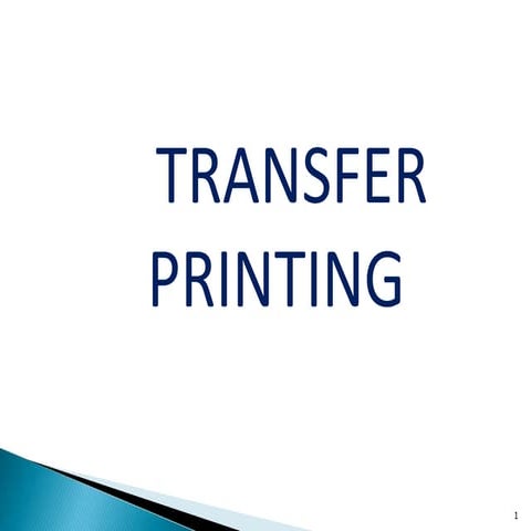 Transfer printing ppt