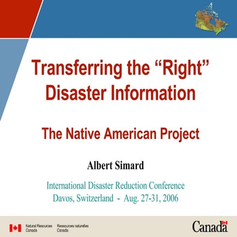 Transferring the right disaster information