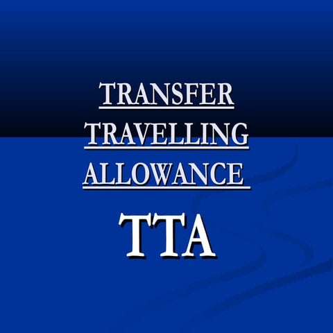 Transfer travelling allowance
