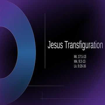 The transfiguration of Jesus | PPTX