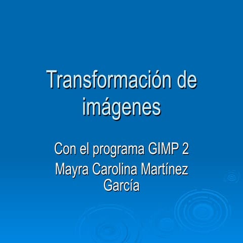 Transformación de imágenes