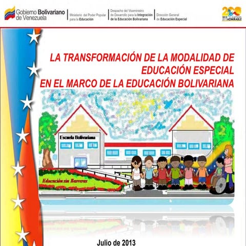 Transformacion de la modalidad de educación especial