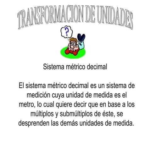 Transformacion de unidades svs