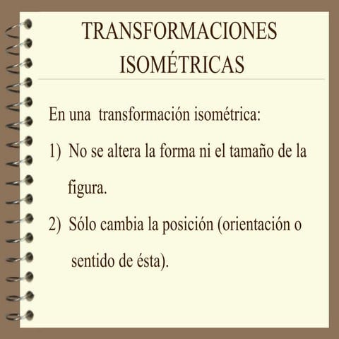 Transformaciones Isométricas