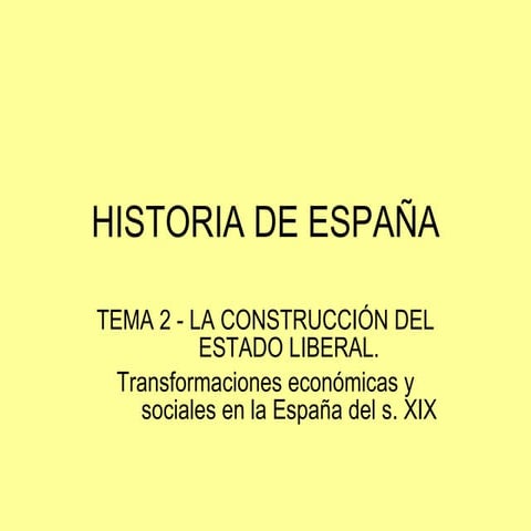 Transformaciones economicas y sociales en la españa del s xix