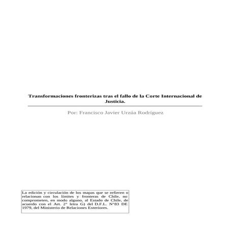 Transformaciones fronterizas tras el fallo de la corte internacional de justicia