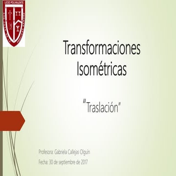 Transformaciones Isométricas