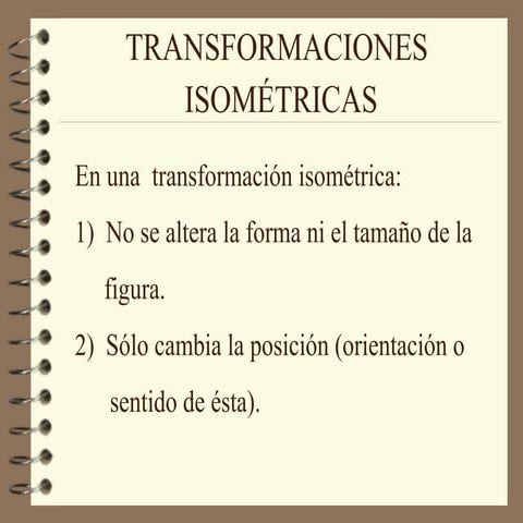 Transformaciones isometricas