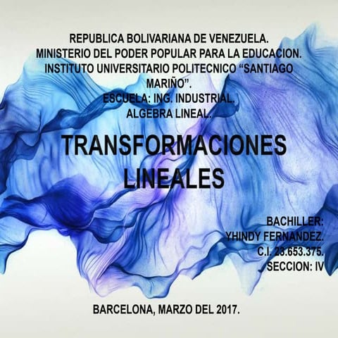 Transformacion lineal