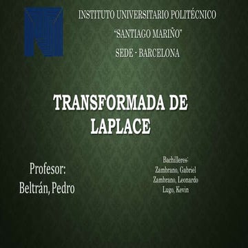 Transformada de laplace