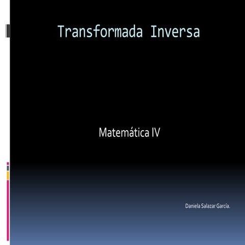 Transformada inversa Fourier
