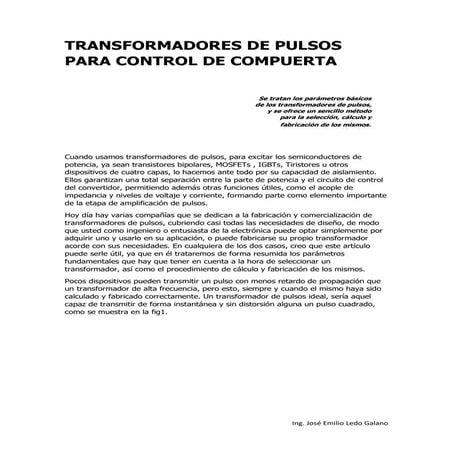 Transformador depulsos