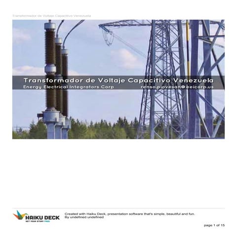 Transformador de voltaje capacitivo venezuela