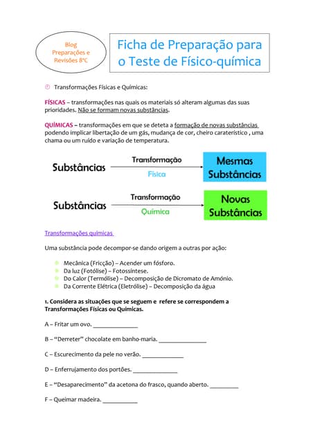 Resumo Físico-Química