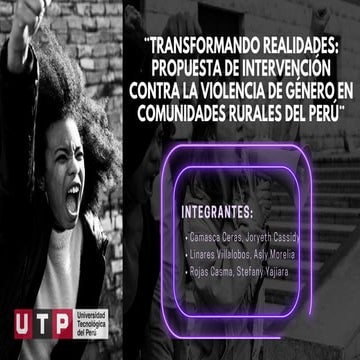 ¨Transformando Realidades propuesta de Intervención contra la Violencia de _2...
