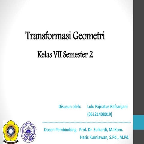 Translasi - Transformasi Geometri