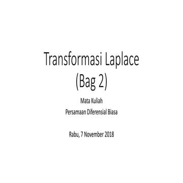 Transformasi laplace (bag. kedua)