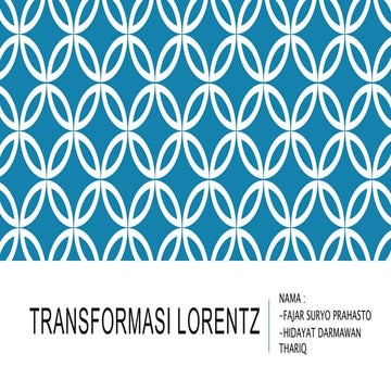 Transformasi lorentz