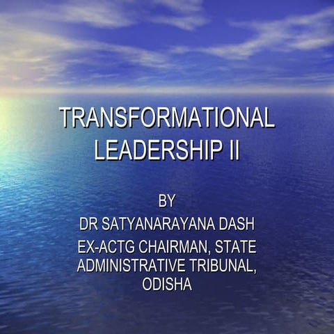 Transformational leadership II