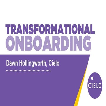 Transformational Onboarding 