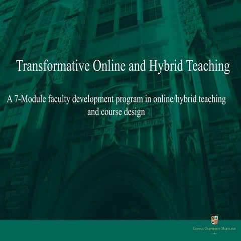 Transformational online and hybrid teaching module overview
