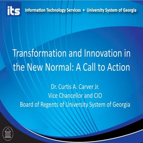 Transformation and innovation in the new normal   a call to action