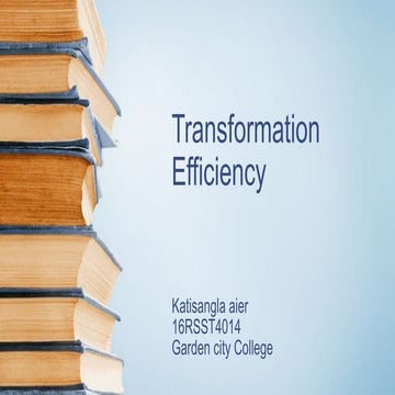 Transformation efficiency