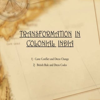 Transformation  in colonial  india....