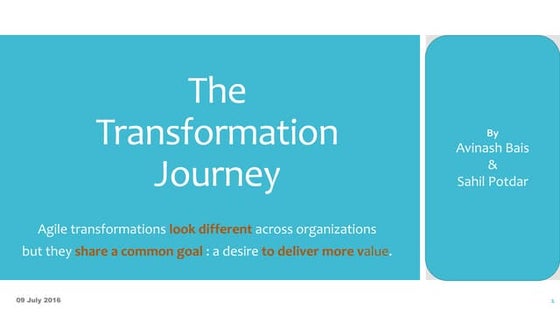 Agile Transformation Journey on Large Scale Projects