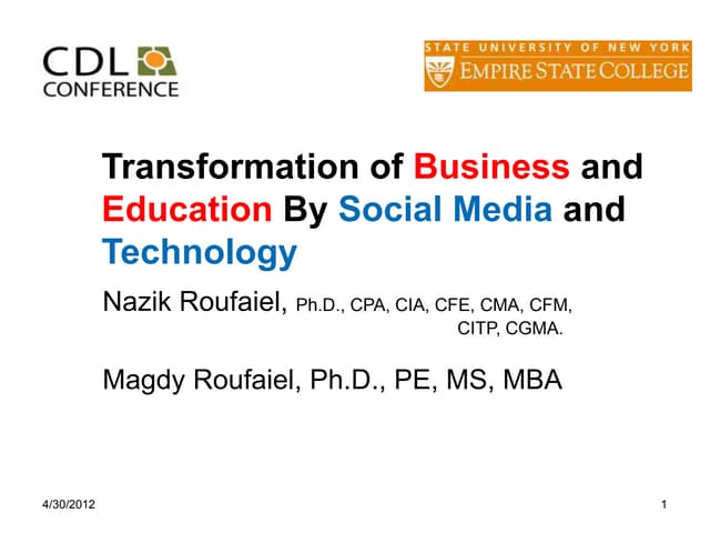 Transformationof business and eductions   roufaiel - cdl 2012 mr-nr