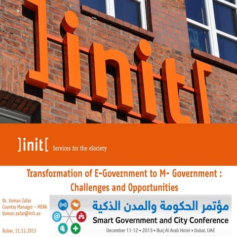 Transformation of e government to m- government  challenges and opportunities...