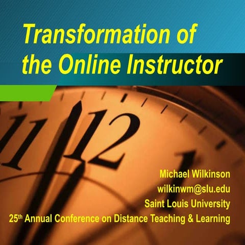 Transformation of the Ol Instructor