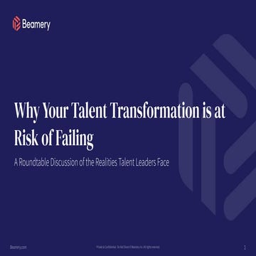 Why Your Talent Transformation is at Risk of Failing