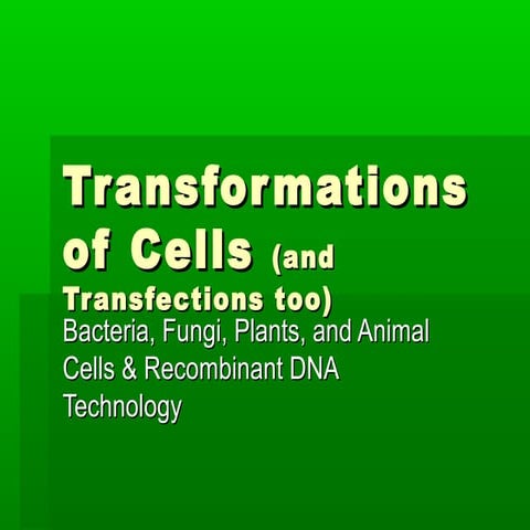 Transformations of cells